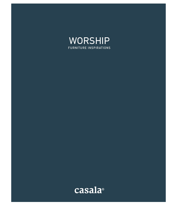 Brochure kerkmeubilair Casala | Brochure Worship met kerkstoelen, tafels en transportwagens